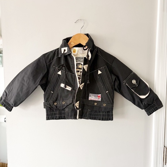 Vintage RARE Winnie the Pooh Air Force Varsity Bomber Jacket Size 4T - Picture 4 of 10